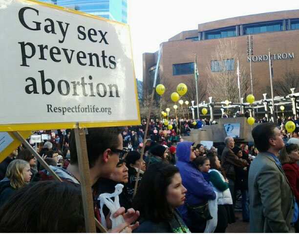 gay sex prevents abortion
